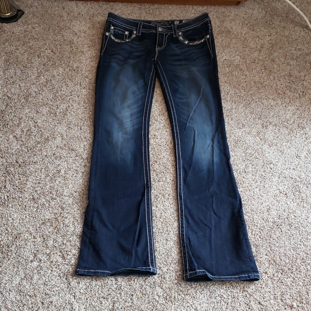 MissMe boot cut jeans size 31, inseam 33